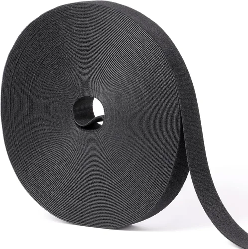Vista 7 de Rollo de gancho y bucle de 1 pulgada x 30 pies Tiras de doble cara, correas de autoagarre Sujetadores de envoltura multiusos reutilizables