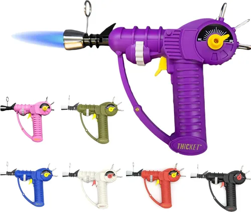 Vista 10 de Encendedor de Antorcha Raygun de THiCket, con Llama Ajustable y Bloqueo de Seguridad (Negro)