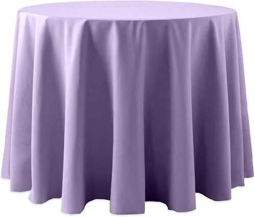 Vista 17 de Ultimate Textile Cotton-Feel - Mantel redondo de 90 pulgadas para comedor, color berenjena, color morado