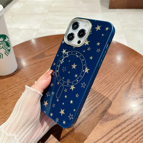 Vista 3 de ZCDAYE Magnetic Case for iPhone 14 / iPhone 13, Mystery Pentagram Star Pattern Phone Case Compatible with Magsafe, PC Back TPU Bumper Shockproof