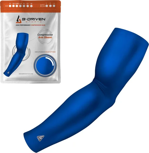 Vista 42 de B-Driven Sports Manga de Compresión Pro-Fit para Brazo - Deportes Atléticos Baloncesto, Fútbol, Sóftbol, Carrera, Juegos, - nan (1 unidad)