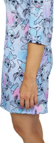 Vista 6 de Disney Lilo & Stitch - Pijama de manga 34 para mujer, Azul Patchwork
