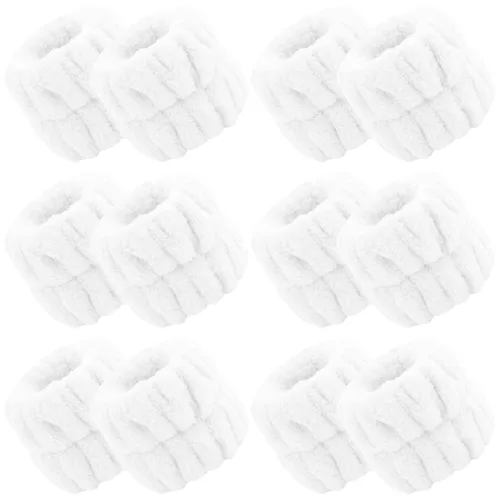 Vista 8 de WHAVEL 6 pares de pulseras absorbentes para spa, toallas de muñeca para evitar que el líquido se derrame por los brazos