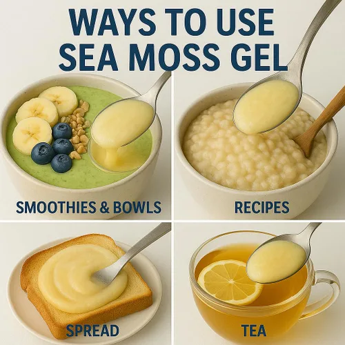 Vista 6 de Gel de musgo marino con sabor a plátano [473 ml] - Exquisitamente elaborado con musgo marino silvestre recolectado en las aguas prístinas de Santa