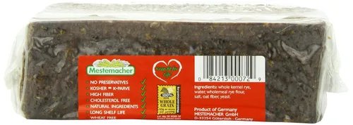 Vista 4 de Pan de centeno entero Mestemacher, 17.6 oz (Paquete de 6)