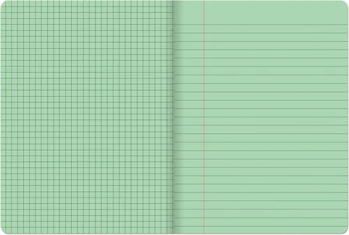 Vista 3 de Pacon Libro de composición de doble raya, verde, cuadrícula de 1/4" y 3/8" de ancho con rayas 9-3 ⁄4" x 7-1⁄2", 100 hojas