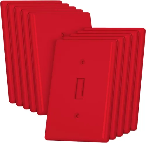 Vista 19 de Cubiertas para interruptores de luz azul Bates - Paquete de 2, cubierta de placa de salida, cubiertas de interruptor con luz azul