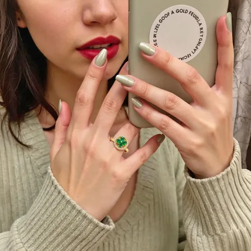 Vista 10 de Collar para ansiedad, anillos para la ansiedad para mujeres, anillos de trébol de cuatro hojas, anillo de preocupación de color dorado