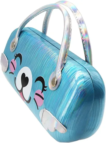 Vista 6 de Estuche para lentes para niños, niñas, niños, bolsa para gafas, unicornio, deslumbrante, brillante, carcasa rígida con asa