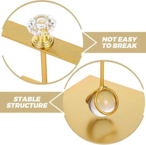 Vista 9 de Wakauto Metal Napkin Holder with Handle, Gold Rustic Paper Towel Stand for Dining Table and Kitchen, Farmhouse Style Decorative Flat Tissue Holder