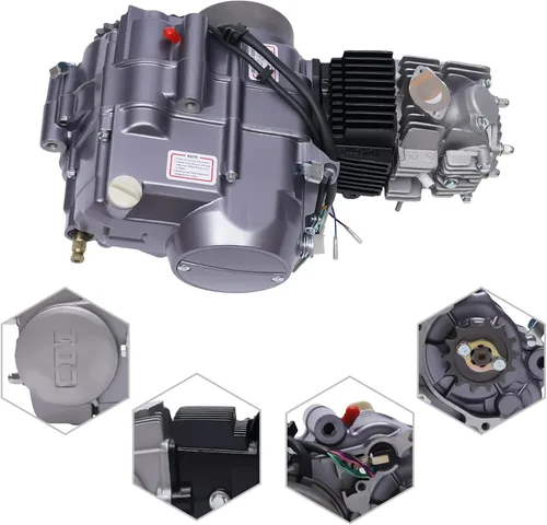 Vista 5 de Kits de Reemplazo de Motor de 4 Tiempos 140CC, Motor Monocilíndrico CDI con Palanca de Arranque a Patada y Palanca de Cambio, Conjunto de Colector