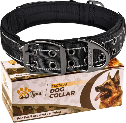 Vista 24 de ADITYNA Collar de perro resistente para perros extra grandes con mango de Collar táctico de camuflaje para caminar, entrenar, uso diario