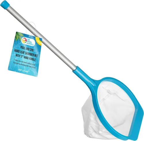 Vista 8 de U.S. Pool Supply Red Profesional Manual para Recoger Hojas de Spa, Bañera de Hidromasaje, Piscina con Poste de Aluminio de 12" - Bolsa Cesta