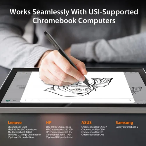 Vista 3 de j5create Lápiz óptico USI 1.0 para Chromebooks con capacidad USI