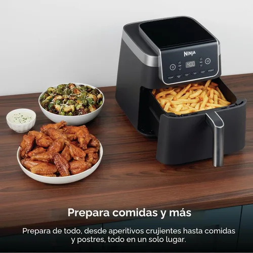 Vista 4 de Ninja Freidora de aire XL con MaxCrisp, 6.5 cuartos de galón, 6 en 1, gris