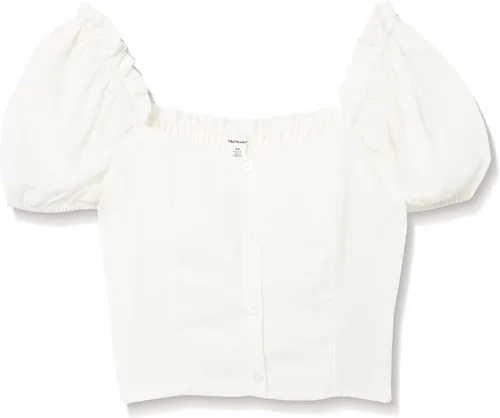 Vista 8 de Wild Meadow Top fruncido de manga abombada para mujer