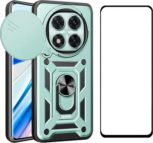 Vista 25 de Funda para Motorola Moto G 5G 2024 con protector de pantalla, funda protectora con protector de cámara, funda protectora con función atril para Moto
