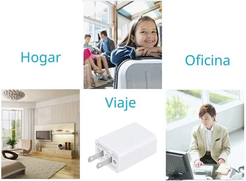 Vista 7 de Cargador de pared USB FOBSUNLAND ®. Enchufe de pared USB de 5 V 2 A, adaptador de corriente de CA compatible con iPhone, iPad, Samsung, tableta