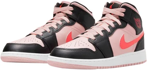 Vista 3 de Jordan Big Kid's 1 Mid AtmosphereInfrared 23-Black (554725 604)