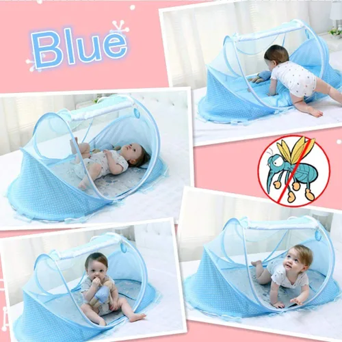 Vista 3 de Red para cama de bebé, portátil plegable de poliéster para cuna de bebé, tienda de campaña para dormir recién nacido, cama de viaje