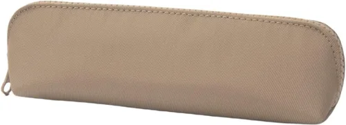 Vista 28 de Estuche para lápices de lona de algodón y bolsa de lápices multifuncional simple con cremallera Almacenamiento portátil (beige)