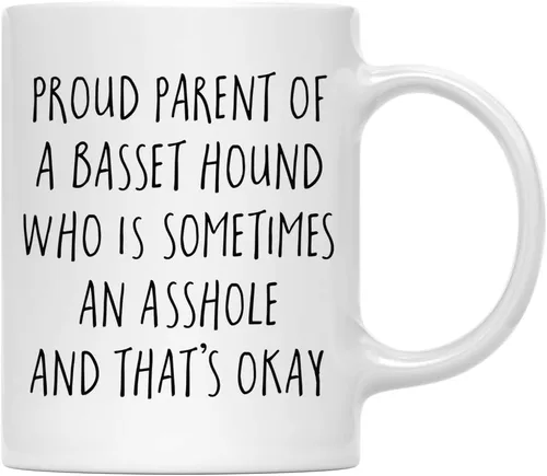 Vista 96 de Andaz Press Funny Dog - Taza de café de 11 onzas, regalo de broma, orgulloso padre de un afenpinscher que es a veces un gilipollas y eso está bien