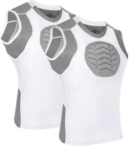 Vista 10 de Exxact Sports Protector de pecho de béisbol juvenil, camisa acolchada para el esternón y corazón, protector de pecho de sóftbol para niñas y jóvenes