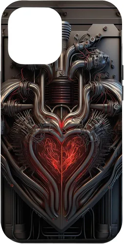 Vista 6 de Funda biomecánica y mecánica con diseño de estilo alienígena para iPhone 14