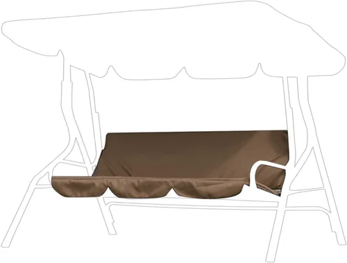 Vista 8 de Gavigain Funda de cojín de repuesto para asiento de columpio, para patio al aire libre, funda de cojín de columpio de 3 plazas, impermeable, funda