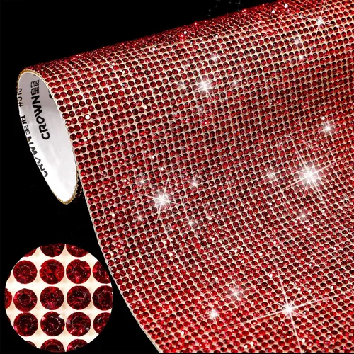 Vista 16 de Outus 12000 Piezas Lámina de Pedrería Brillante Calcomanía de Pedrería DIY para Decoración de Automóvil Calcomanía Autoadhesiva de Gemas de Cristal