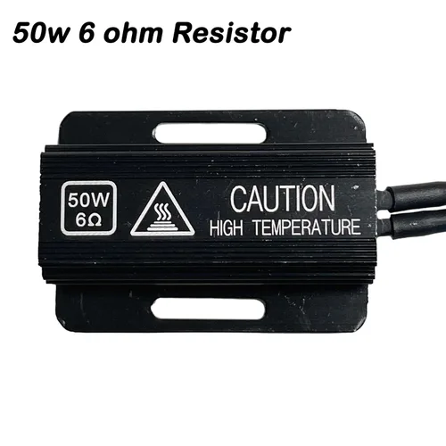 Vista 3 de Adaptador de resistencia de carga LED H4 9003, 50 W, 6 ohmios, decodificador Canbus mejorado, reparación de faros delanteros, luz antiniebla, código