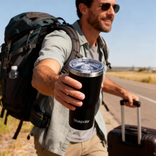 Vista 7 de Taza de café térmica de 20 onzas, taza aislada, taza portátil para llevar con tapa y pajita, vaso de viaje de agua de acero inoxidable para bebidas