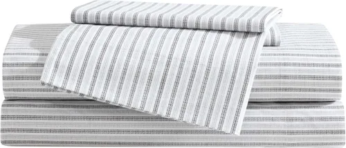 Vista 29 de Eddie Bauer - Juego de sábanas individuales, sábanas de percal de algodón, frescas y frescas, ideales para dormitorio
