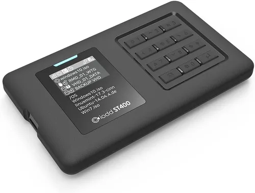 Vista 2 de ST400 (512 GB SSD) Carcasa de 2.5 pulgadas/USB-C/ODD virtual de arranque y disco duro/cifrado AES256 máximo hasta 76 dígitos/protección
