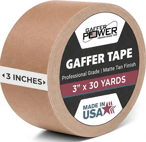 Vista 10 de Gaffer Power cinta de tela profesional, con calidad premium. Hecha en Estados Unidos. Cinta de tela resistente. No reflexiva. Multipropósito. Mejor