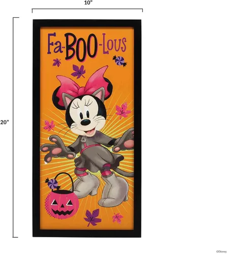 Vista 6 de Disney Minnie Mouse Fa-Boo-Lous - Decoración de pared de madera enmarcada Rosa