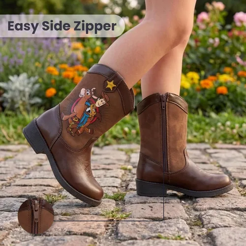 Vista 2 de Disney Pixar Toy Story Woody - Botas vaqueras para niños pequeños