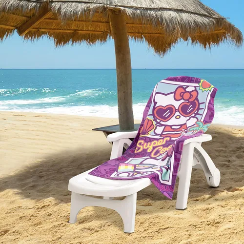 Vista 6 de Northwest Toalla de playa Hello Kitty, 30 x 60 pulgadas, verano fresco