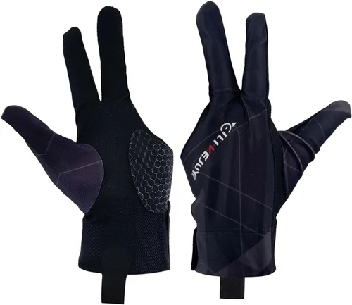 Vista 7 de Guante de piscina para mano izquierda, guantes de billar para mano izquierda 3 dedos