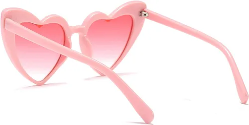 Vista 4 de boqopod Clout Heart Shaped Sunglasses Goggles Vintage Cat Eye Mod Style Retro Kurt Cobain Glasses