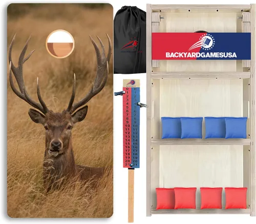 Vista 69 de CornholeGamesUSA Pro - Juego de tablas de Cornhole Fabricado en Estados Unidos Abedul báltico 3/4 Sin rebote Patas triples gruesas Dos 1