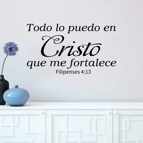 Vista 9 de Calcomanías de pared con versículos bíblicos para dormitorio: Citas cristianas inspiradoras para sala de estar, calcomanías de arte de vinilo