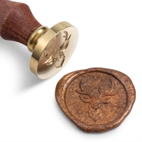 Vista 10 de Mceal Sello de cera, cabeza de latón con mango de palisandro, 1.2"(30mm) de diámetro, (signo de dólar)