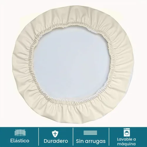 Vista 4 de HFCNMY Fundas para taburetes redondas, elásticas de poliuretano redondo, impermeables, fundas de asiento para taburetes de bar, fundas de asiento