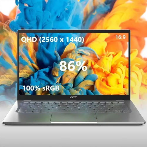 Vista 4 de Acer Swift 3 Intel Evo Thin&Light Laptop 14 pulgadas QHD 100% sRGB Intel Core i7-1260P Gráficos Intel Iris Xe 16 GB LPDDR4X SSD de 1 TB