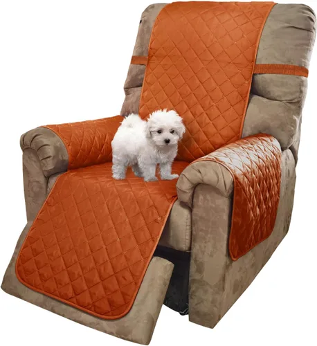 Vista 116 de U-NICE HOME Funda para sillón reclinable, reversible, con correas elásticas, resistente al agua, protege de perros y mascotas, sillón pequeño