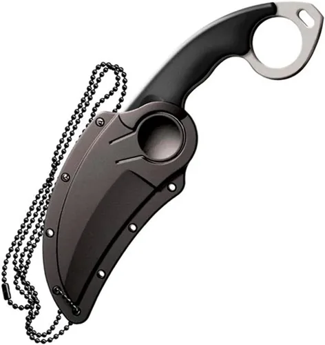Vista 5 de COLD STEEL Double Agent Durable Lightweight Japanese AUS8A Steel Karambit Shape 3" Fixed Blade Tactical Outdoor Hunting Knife, Kray-Ex Handle