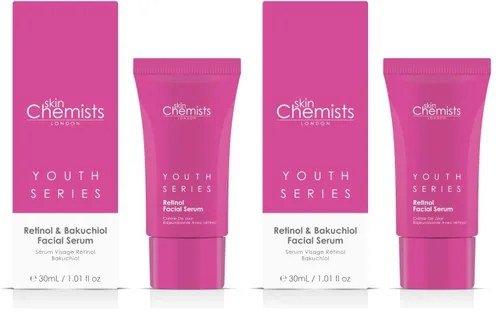 Vista 8 de Skin Chemists Retinol Bakuchiol suero facial con ácido hialurónico Suero de retinol para cara con fórmula avanzada antienvejecimiento