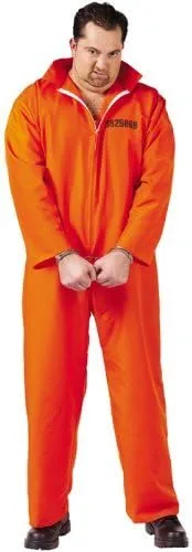 Vista 2 de Fun World Got Busted - Disfraz de talla grande para hombre, Naranja