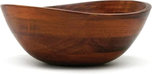 Vista 7 de Lipper International Tazón para Servir con Borde Ondulado con Acabado de Cereza con 2 Cucharas para Ensalada, Grande, 13" x 12.5" x 5", Juego de 3